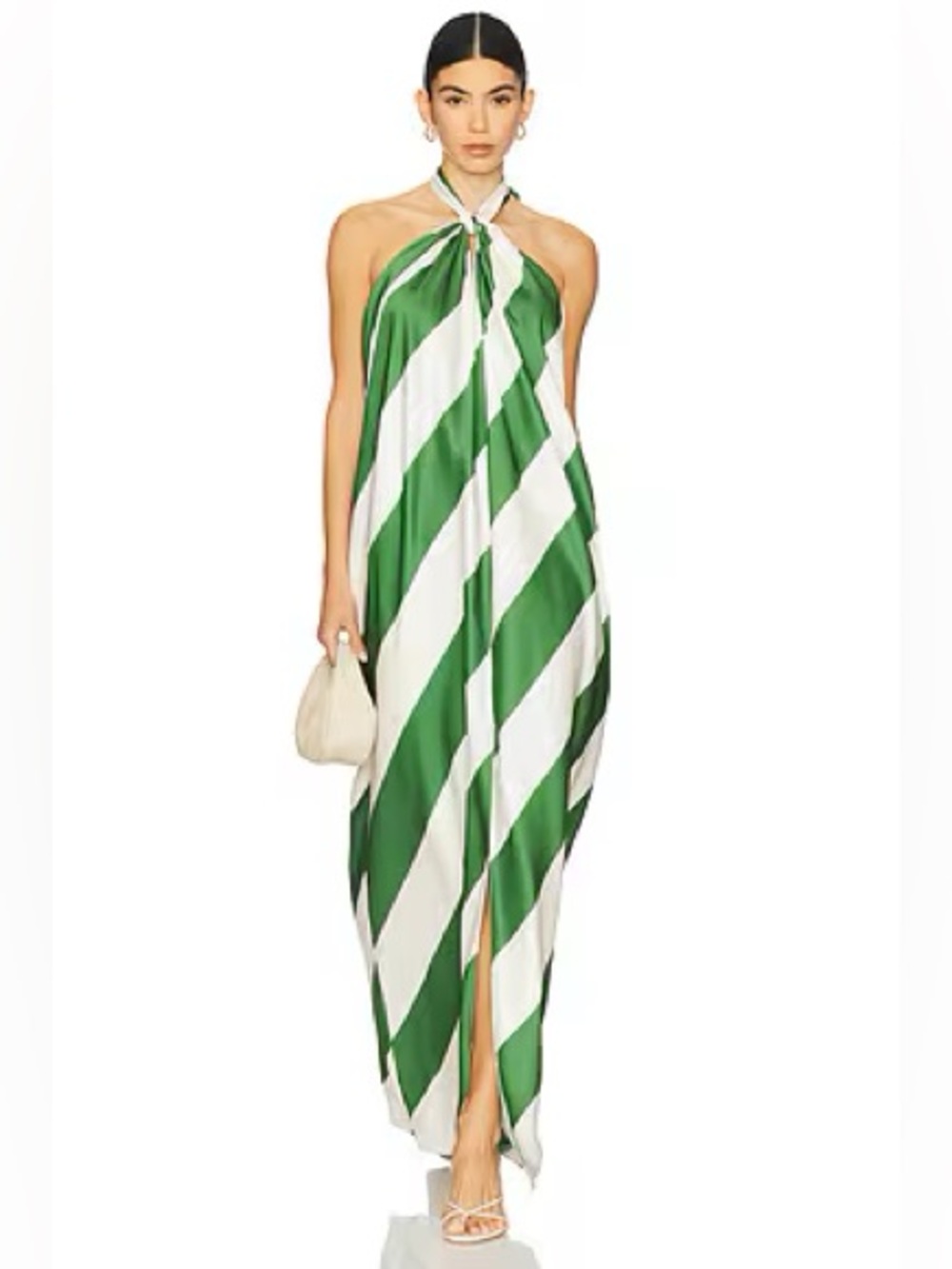 Ronny Kobo Chantell Dress in Palm Green Ivory - Picture 2 of 8